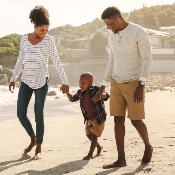 Family walking together