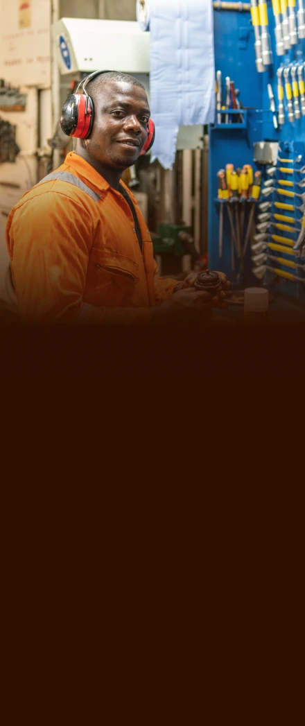 Engineer in workshop